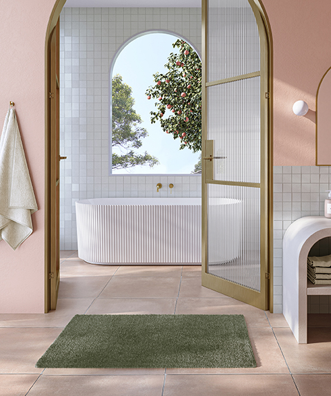 Cleo 105 fluted freestanding bath - White Matte - with integrated slot overflow