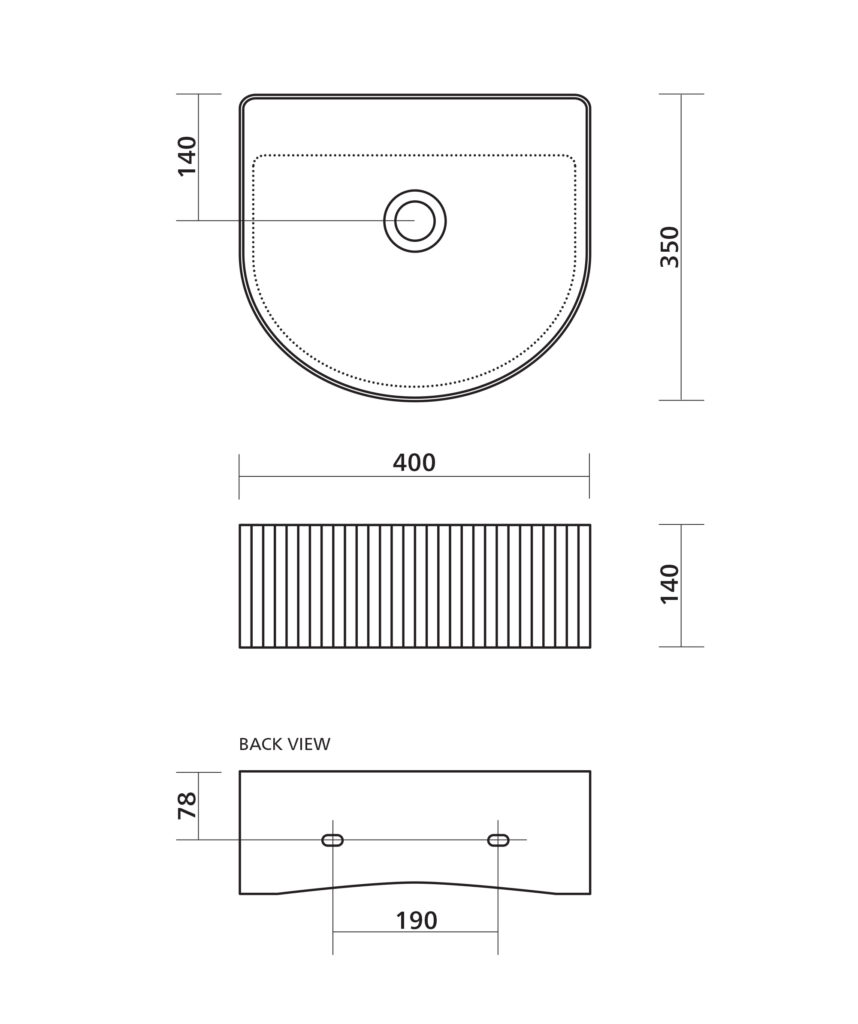 Cleo 402 ceramic basin - White Gloss