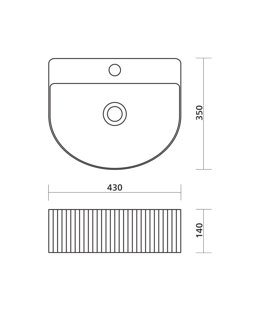 Cleo 404 ceramic basin - White Gloss