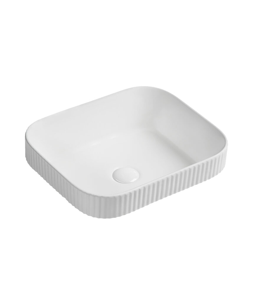 Cleo 450 ceramic basin - White Gloss