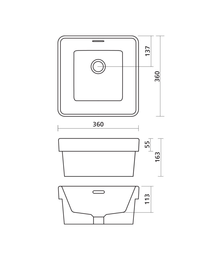 Kyra 401 ceramic basin - White Gloss