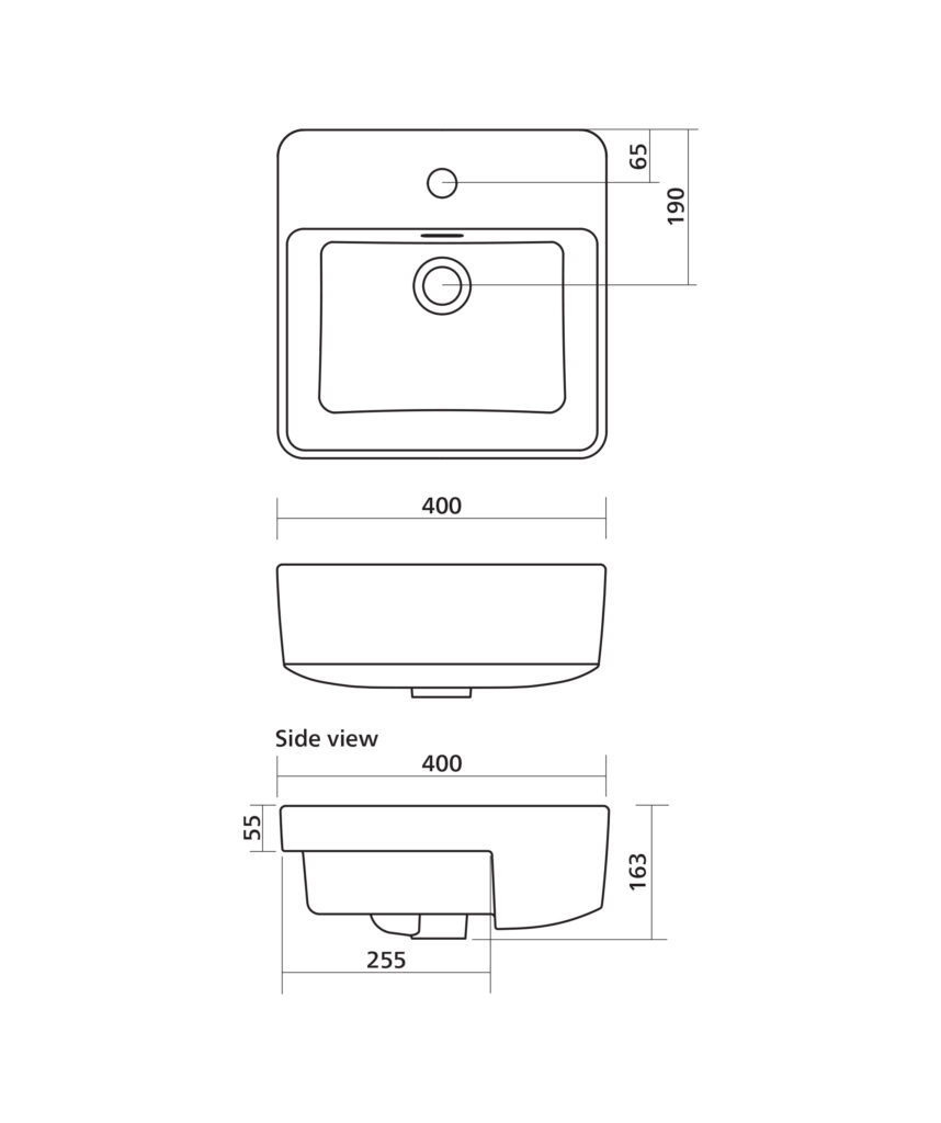 Kyra 402 ceramic basin - White Gloss