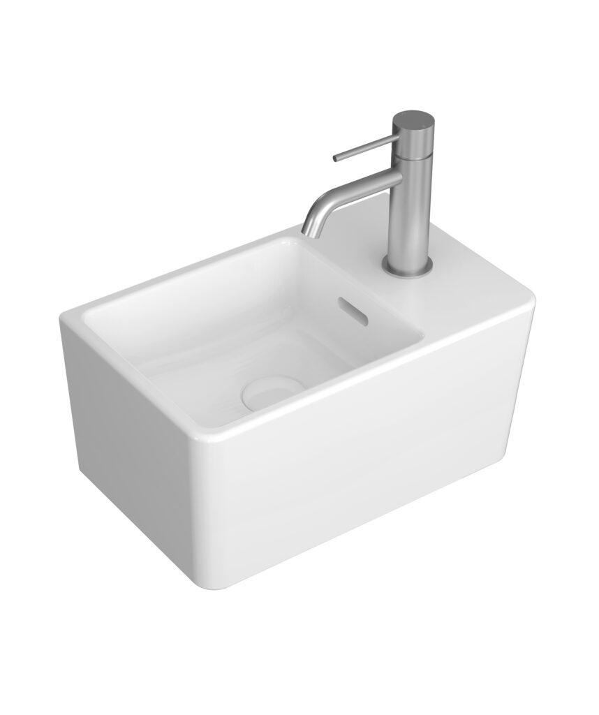 Kyra 404 ceramic basin - White Gloss