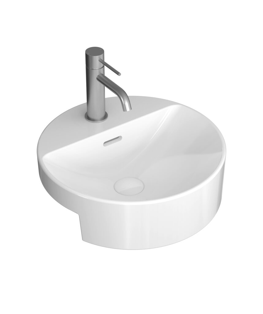 Syros 402 ceramic basin - White Gloss