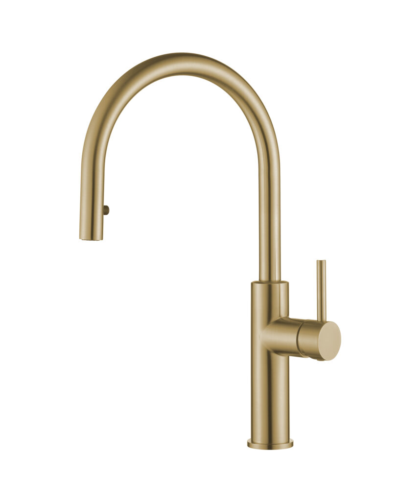 Anson Pull Out Sink Mixer - Lead Free - Brushed Gold