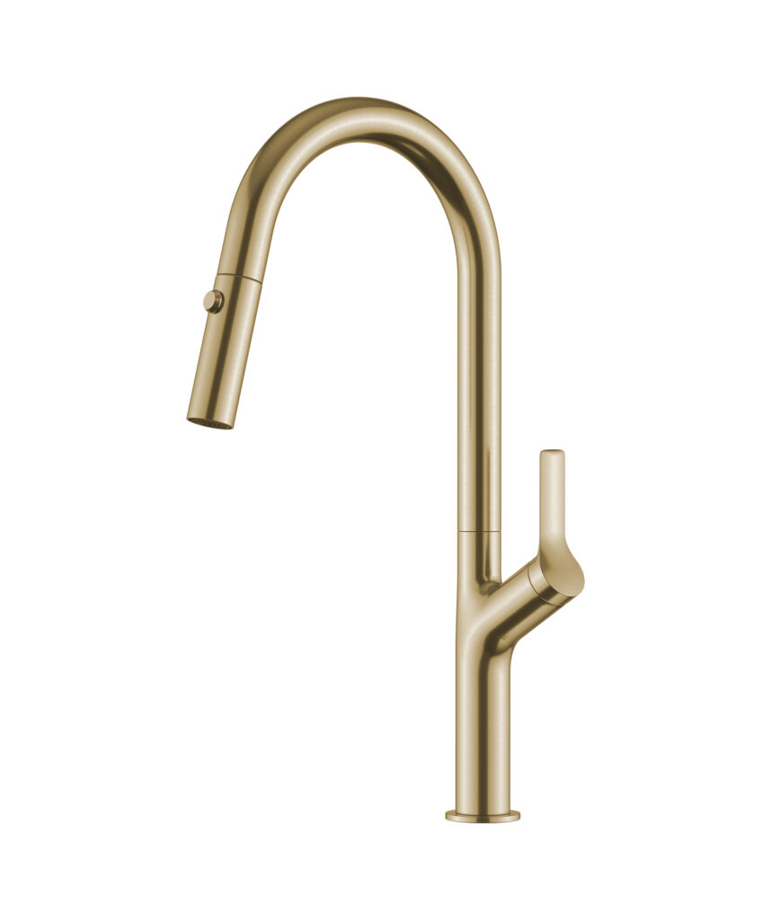 Avida Pull Out Spray Sink Mixer - Lead Free - Brushed Gold