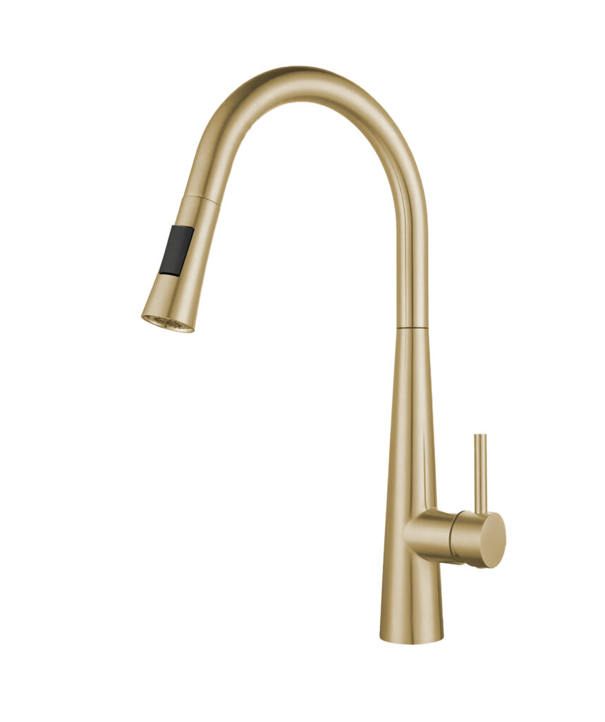 Jorji Pull Out Spray Sink Mixer - Lead Free - Brushed Gold