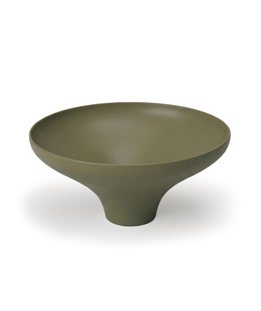Agra 430 ceramic basin - Olive Silk Matte