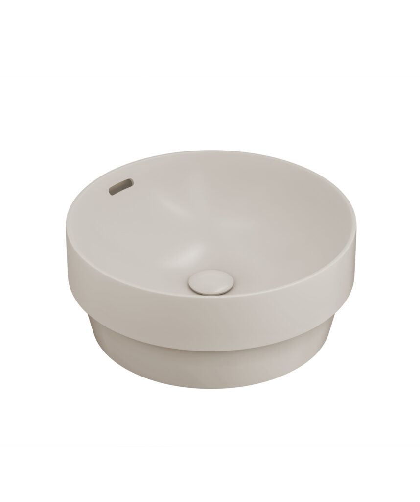 Obello 371 ceramic basin - Saltstone Silk Matte