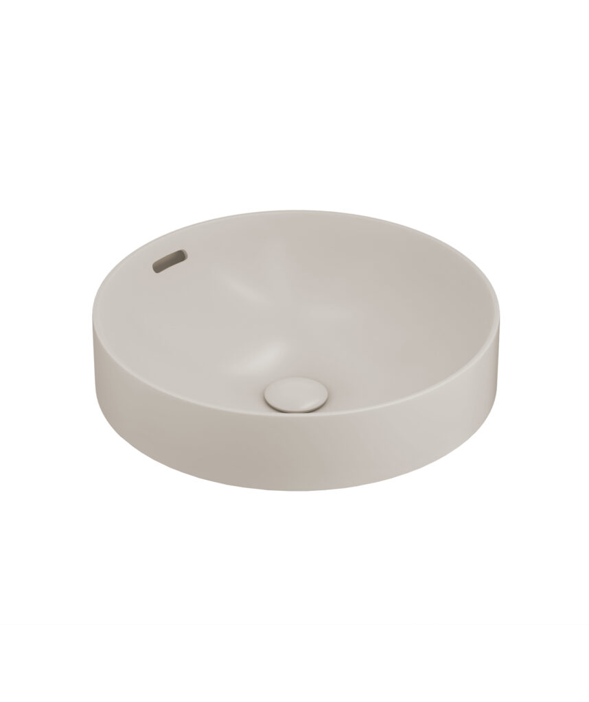 Obello 371 ceramic basin - Saltstone Silk Matte