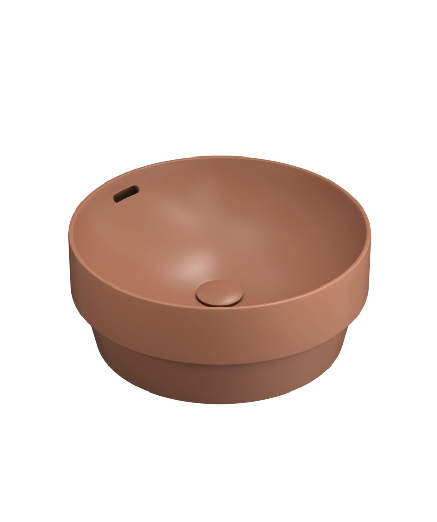 Obello 371 ceramic basin - Terracotta Silk Matte