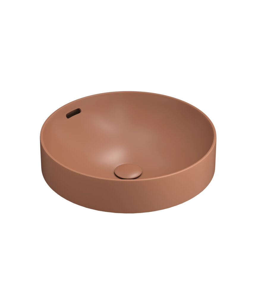 Obello 371 ceramic basin - Terracotta Silk Matte