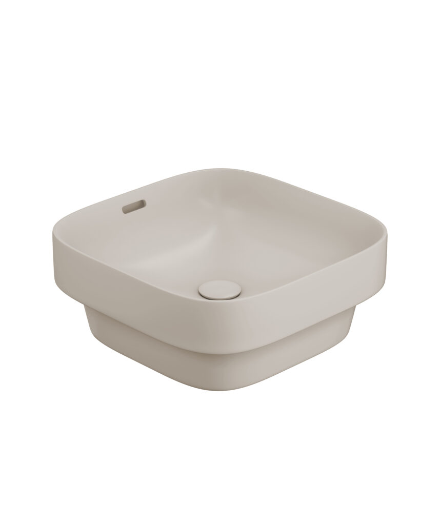 Obello 373 ceramic basin - Saltstone Silk Matte