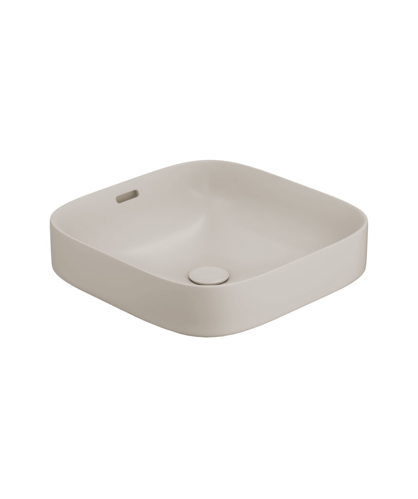 Obello 373 ceramic basin - Saltstone Silk Matte