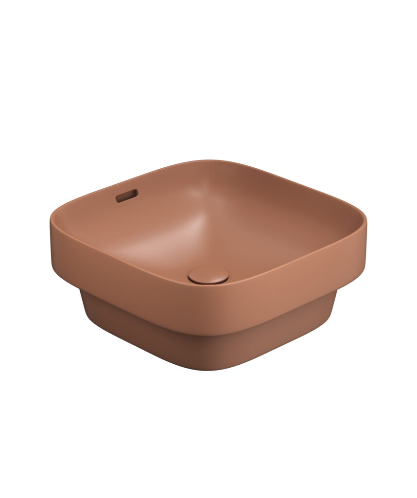 Obello 373 ceramic basin - Terracotta Silk Matte