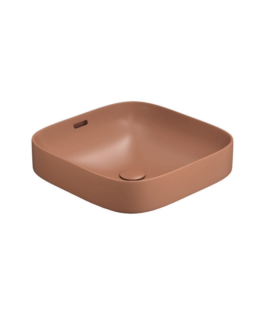 Obello 373 ceramic basin - Terracotta Silk Matte