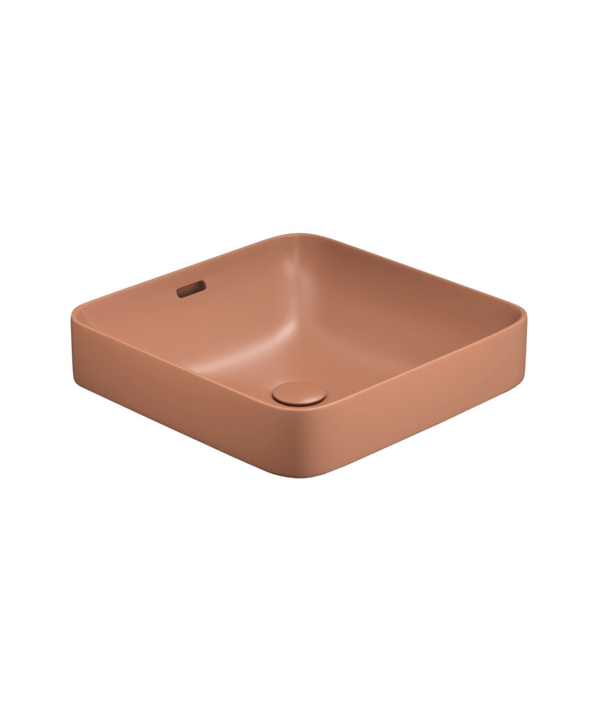 Obello 376 ceramic basin - Terracotta Silk Matte