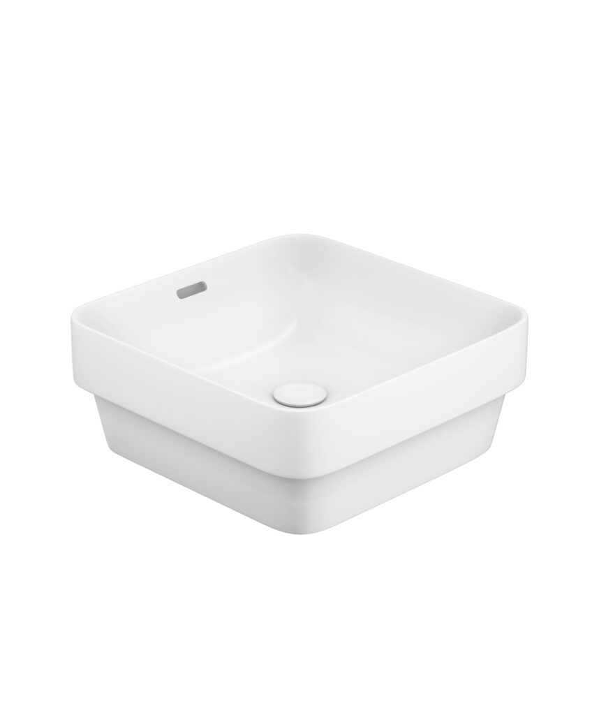 Obello 376 ceramic basin - White Silk Matte