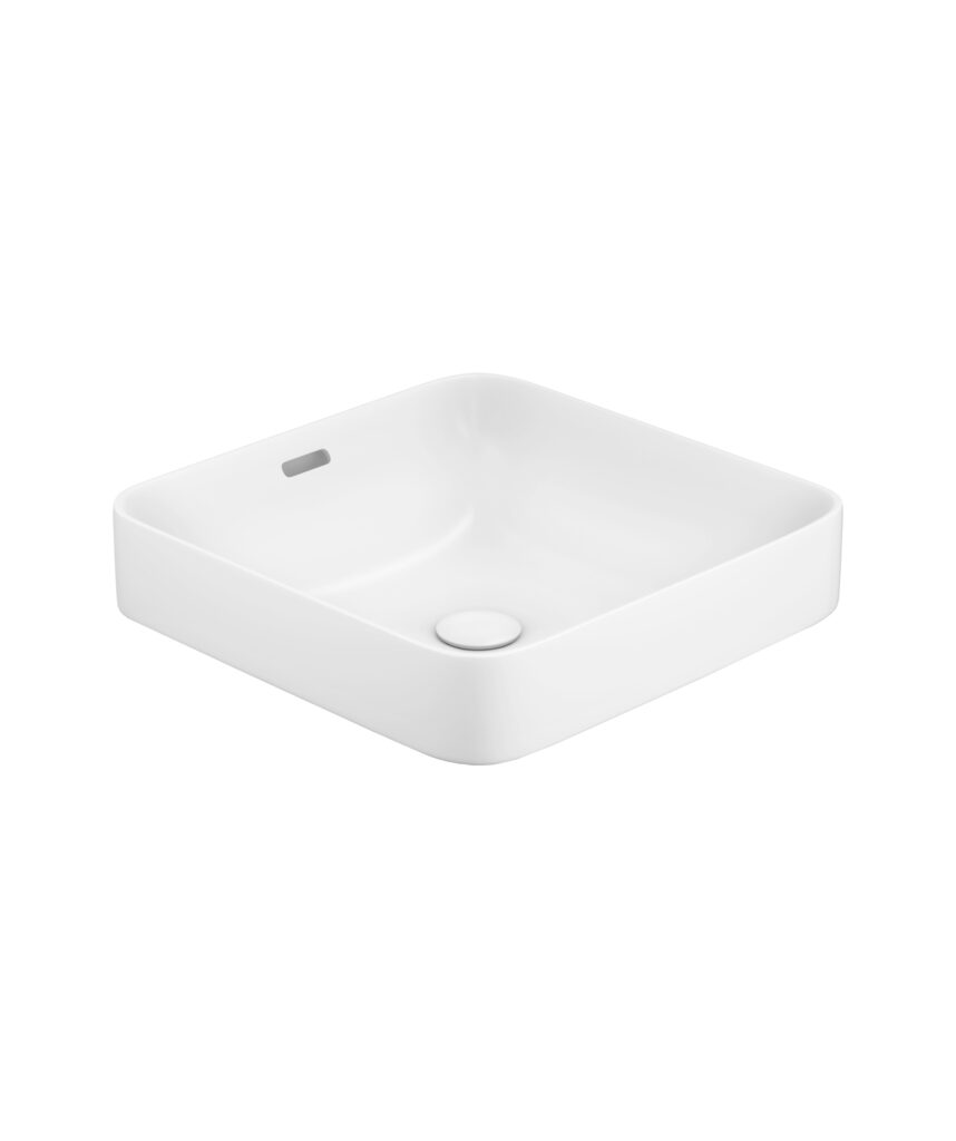 Obello 376 ceramic basin - White Silk Matte