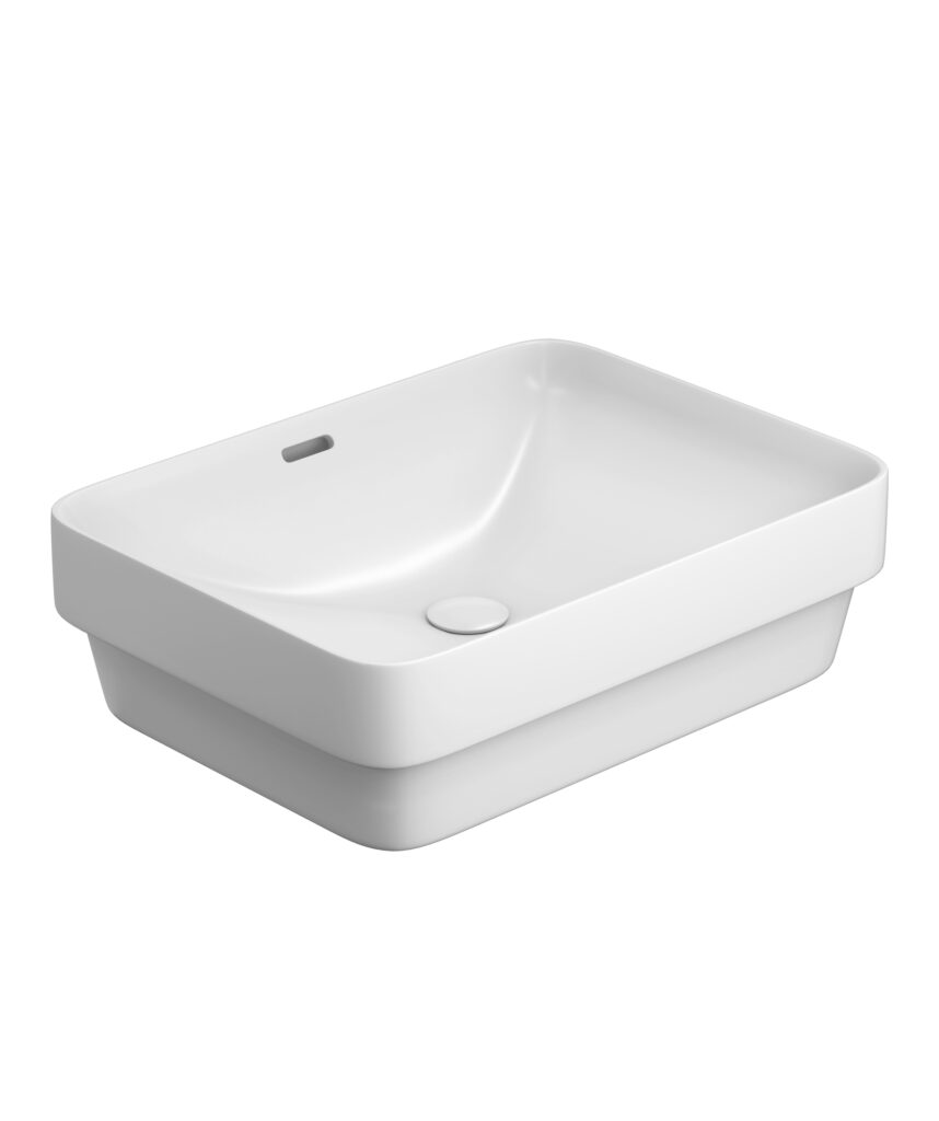 Obello 501 ceramic basin - White Silk Matte