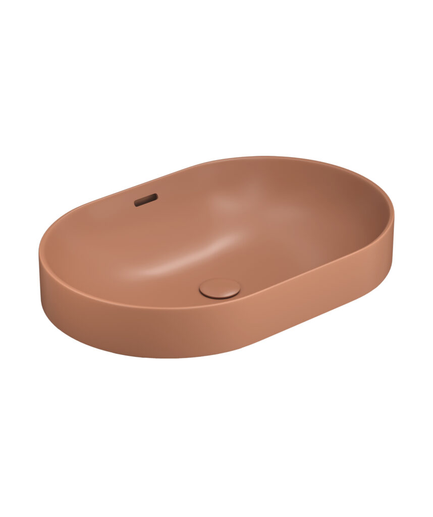 Obello 551 ceramic basin - Terracotta Silk Matte