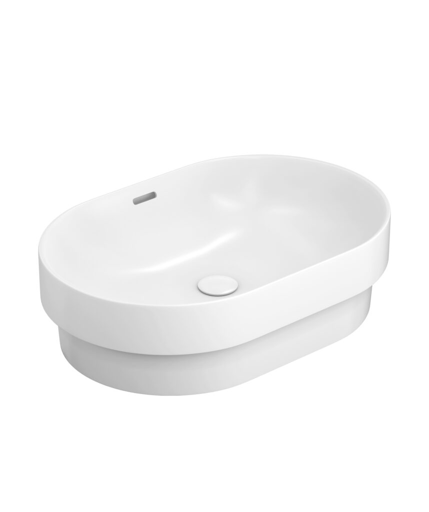 Obello 551 ceramic basin - White Silk Matte