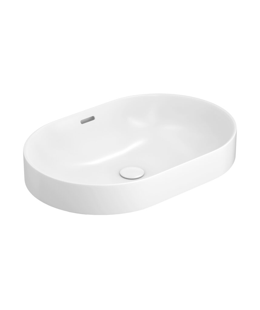 Obello 551 ceramic basin - White Silk Matte