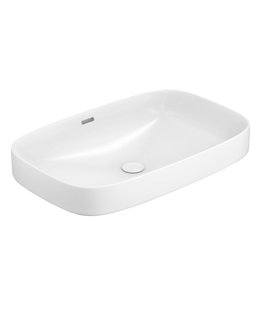 Obello 600 ceramic basin - White Gloss