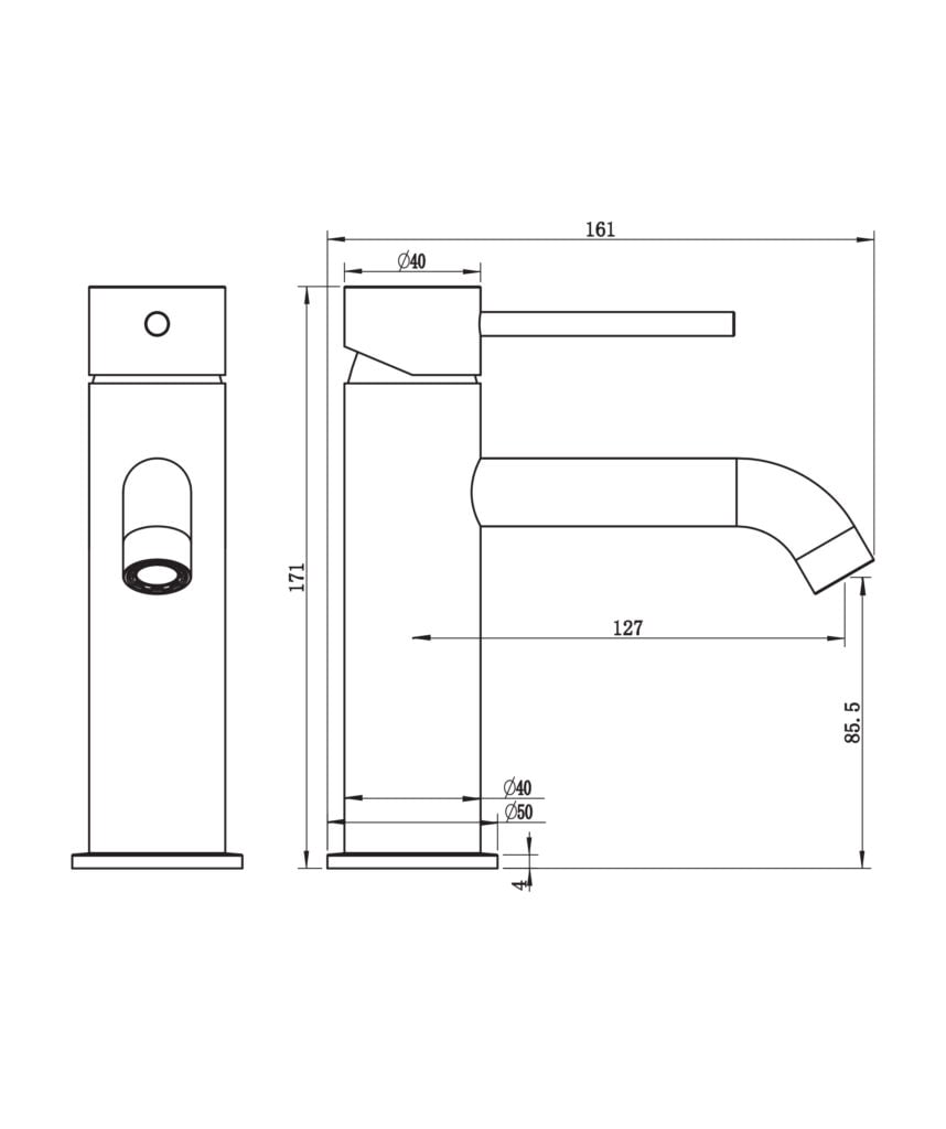 Anson Basin Mixer - Lead Free - Black Matte