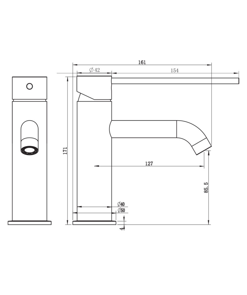 Anson Care Basin Mixer - Lead Free - Black Matte