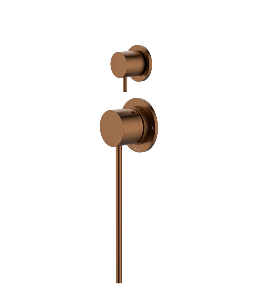 Anson Care Diverter Mixer with Separate Backplates - Lead Free - Brushed Bronze