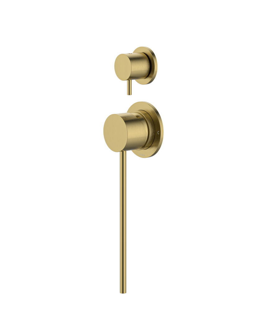 Anson Care Diverter Mixer with Separate Backplates - Lead Free - Brushed Gold