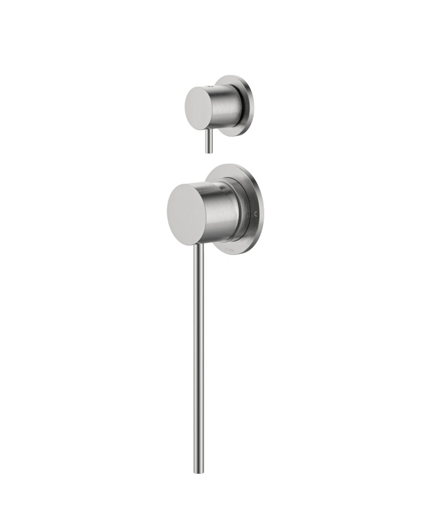 Anson Care Diverter Mixer with Separate Backplates - Lead Free - Brushed SS