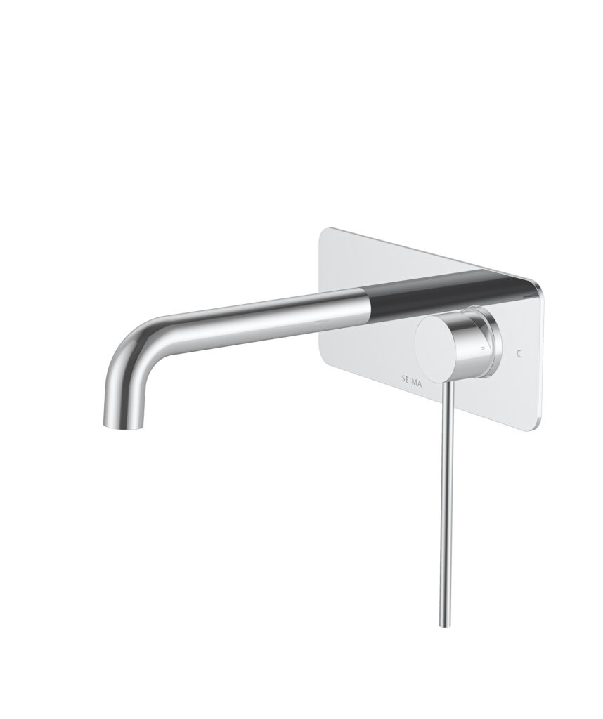 Anson Care Wall Mixer and Spout Set with Full Backplate - Lead Free - Chrome
