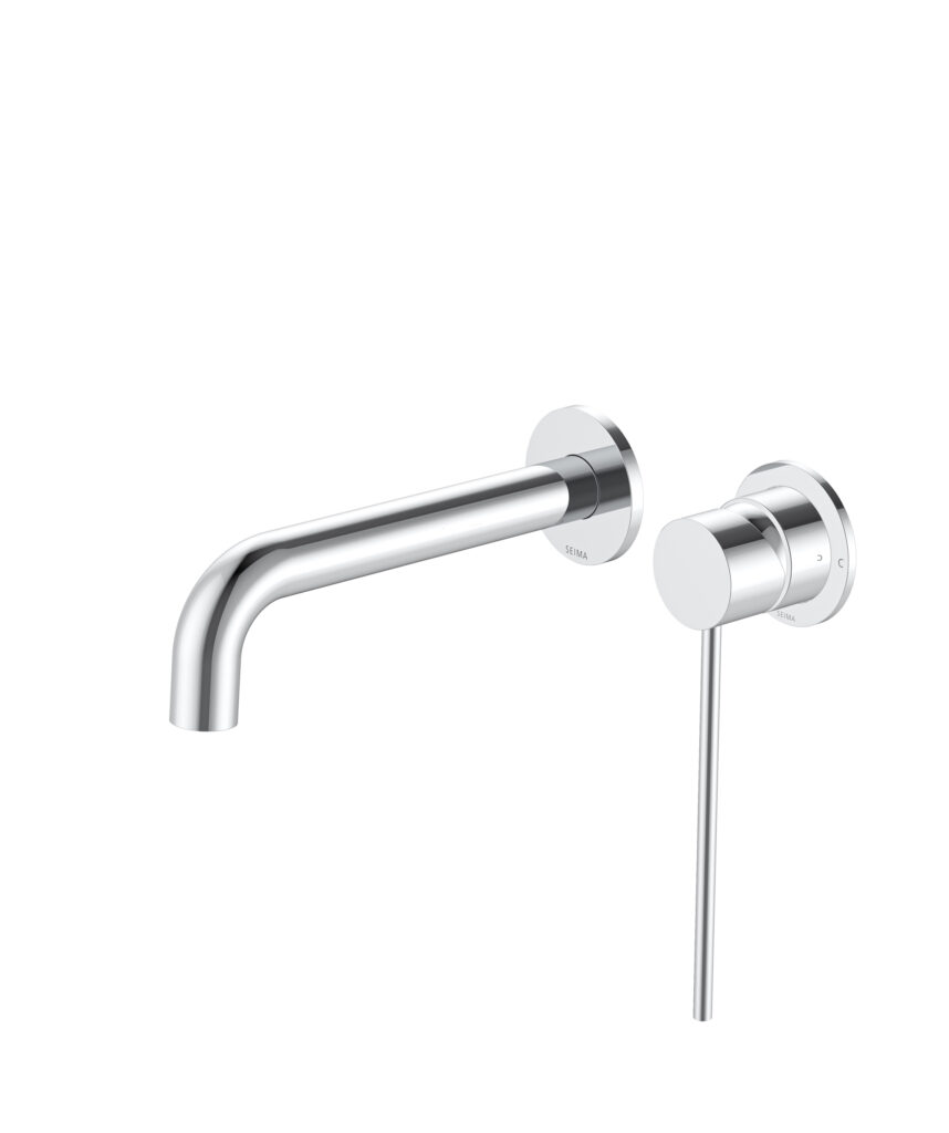 Anson Care Wall Mixer and Spout Set with Separate Backplates - Lead Free - Chrome