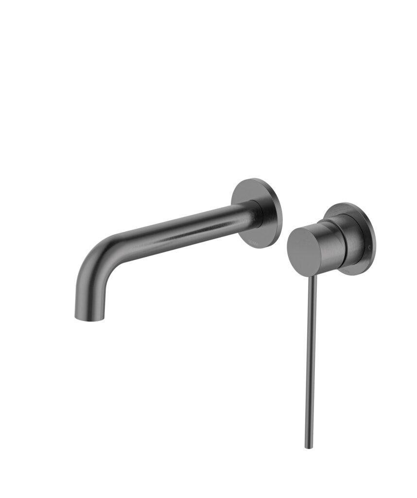 Anson Care Wall Mixer and Spout Set with Separate Backplates - Lead Free - Gunmetal