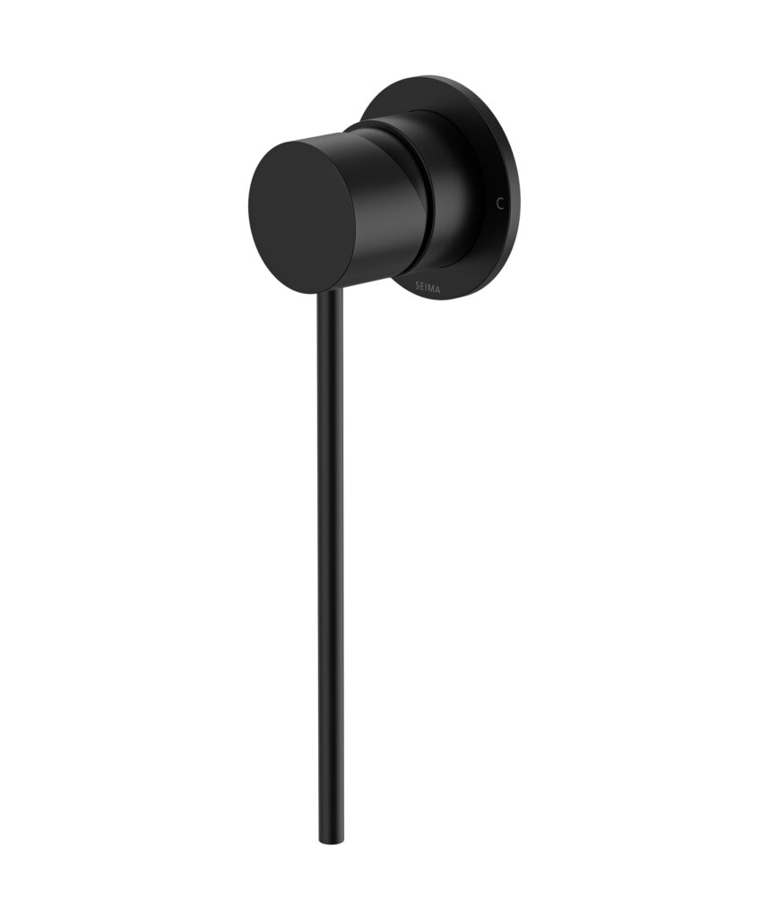 Anson Care Wall Mixer with 60mm Backplate - Lead Free - Black Matte