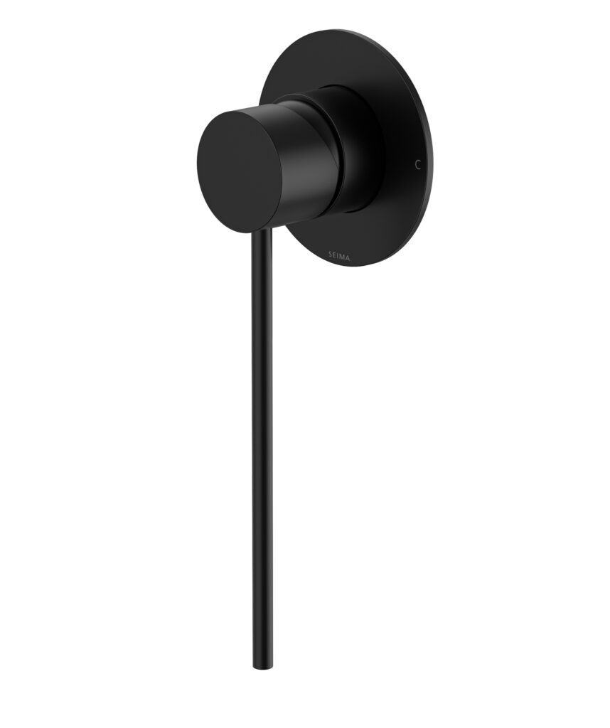 Anson Care Wall Mixer with 80mm Backplate - Lead Free - Black Matte