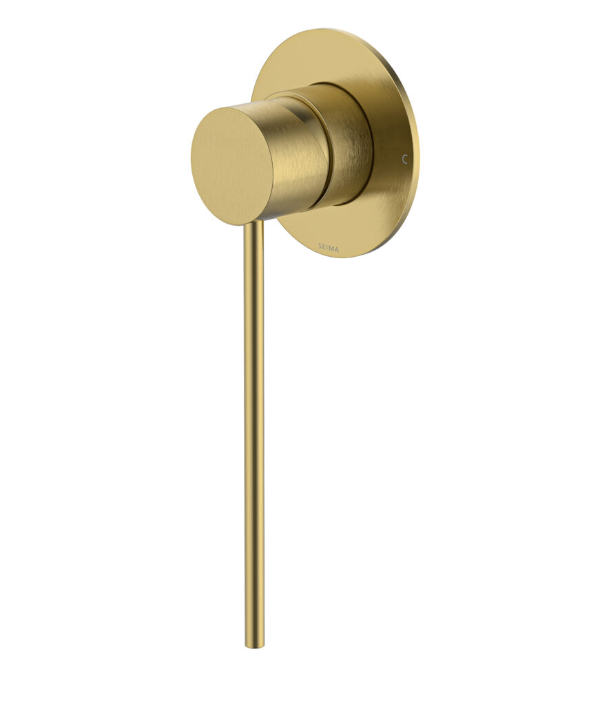 Anson Care Wall Mixer with 80mm Backplate - Lead Free - Brushed Gold