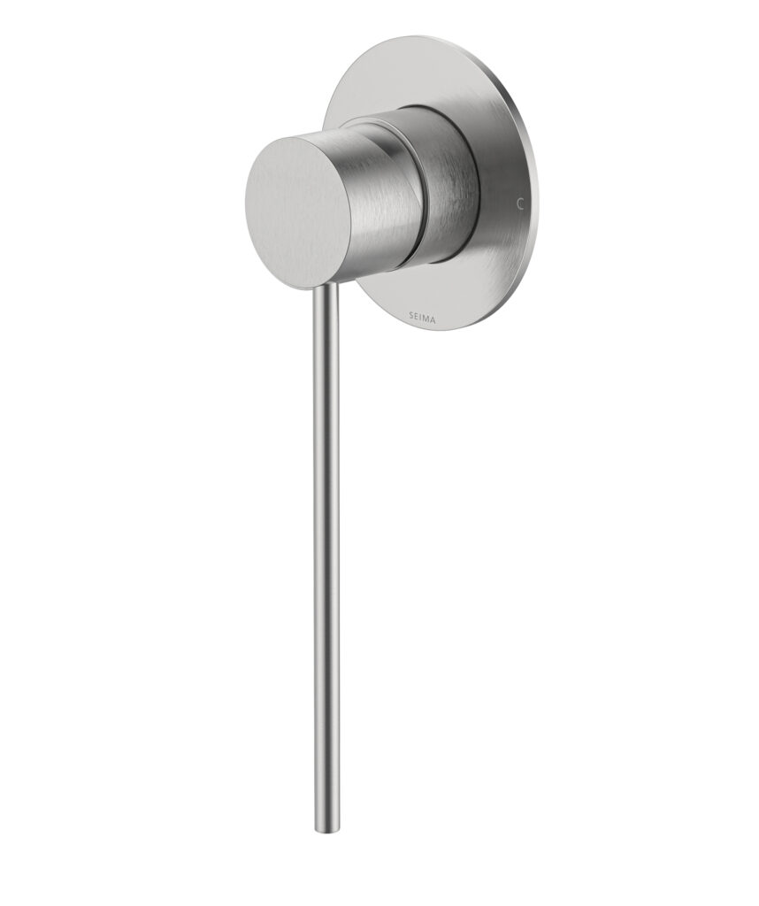 Anson Care Wall Mixer with 80mm Backplate - Lead Free - Brushed SS