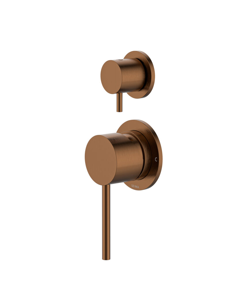 Anson Diverter Mixer with Separate Backplates - Lead Free - Brushed Bronze