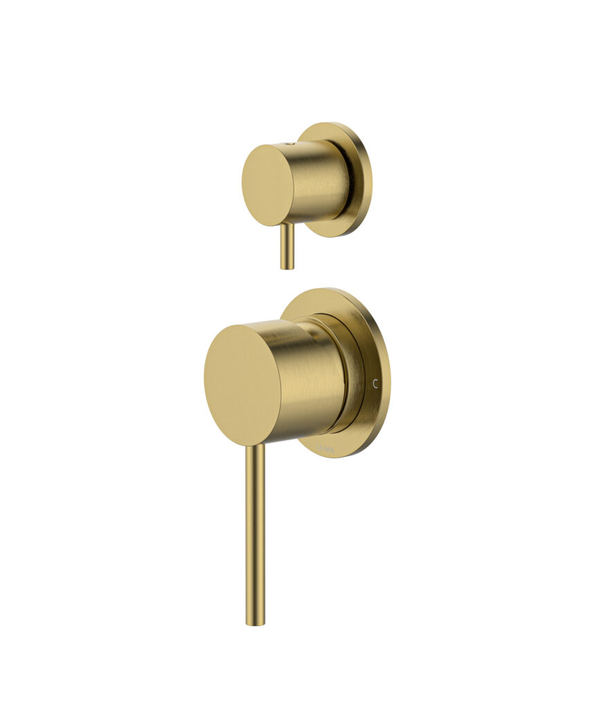 Anson Diverter Mixer with Separate Backplates - Lead Free - Brushed Gold