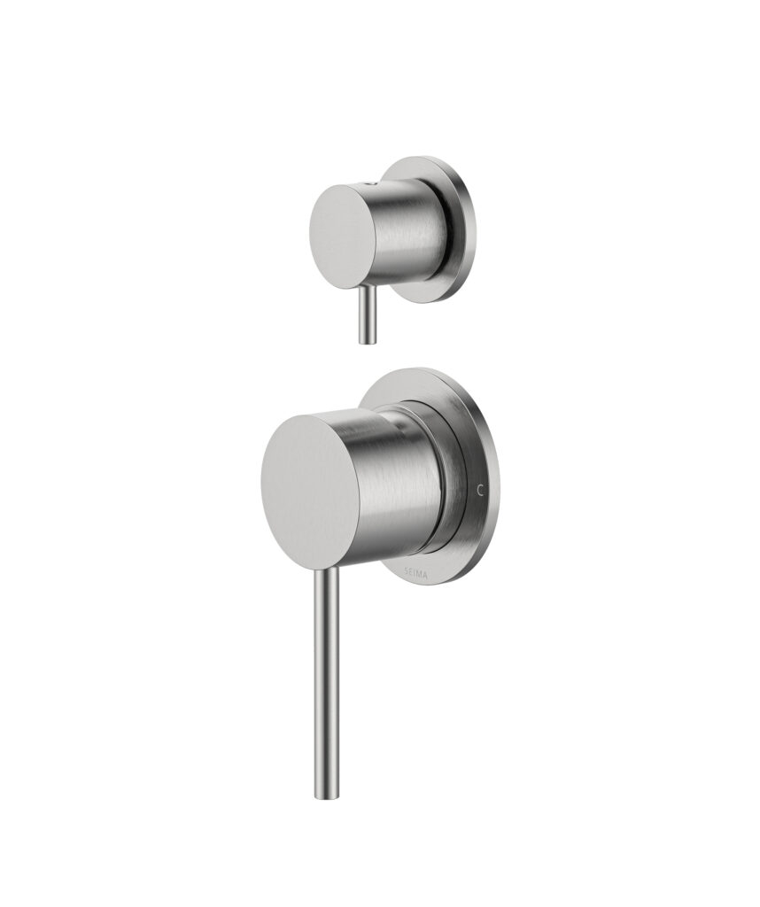 Anson Diverter Mixer with Separate Backplates - Lead Free - Brushed SS