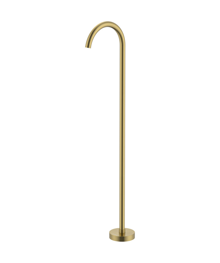 Anson Floor Mounted Bath Spout - Lead Free - Brushed Gold