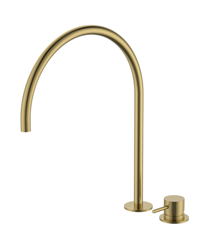 Anson Hob Mixer - Lead Free - Brushed Gold