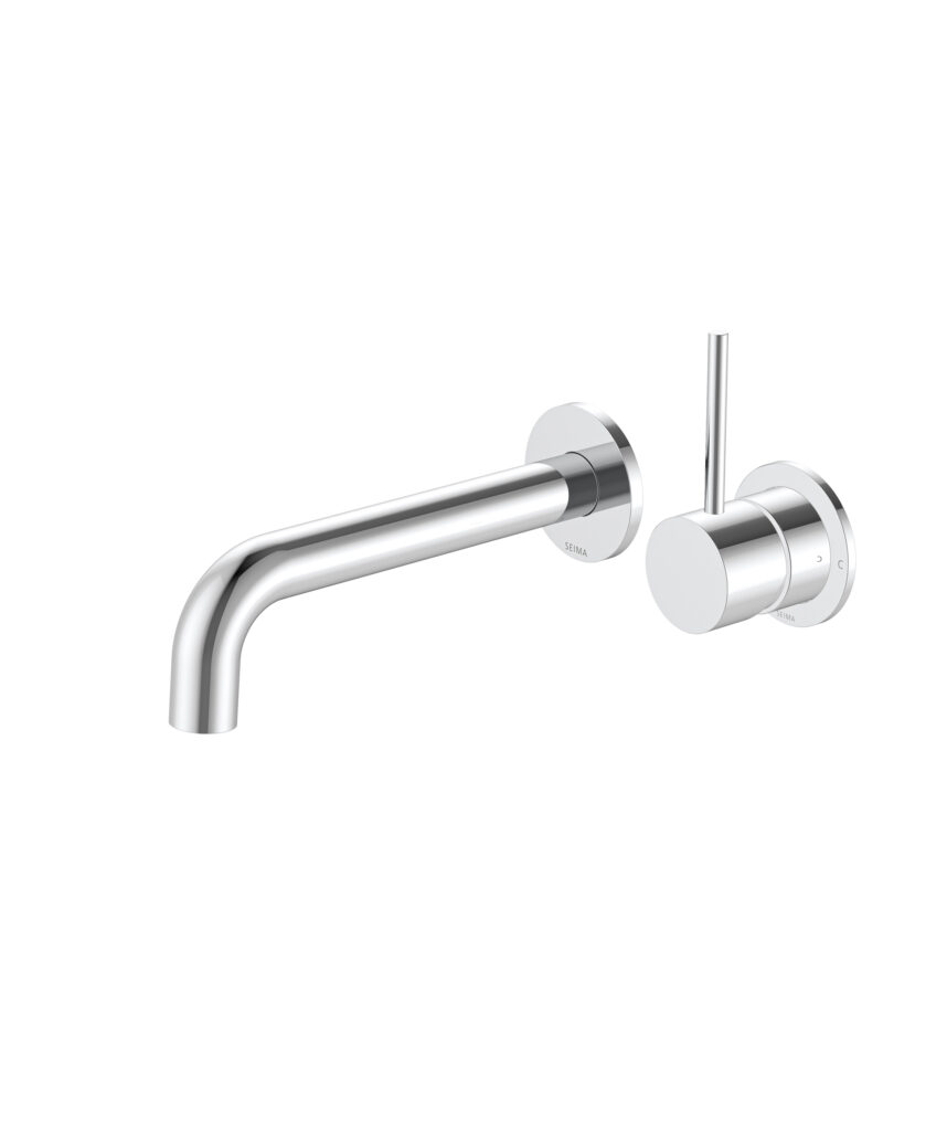 Anson Up Wall Mixer and Spout Set with Separate Backplates - Lead Free - Chrome