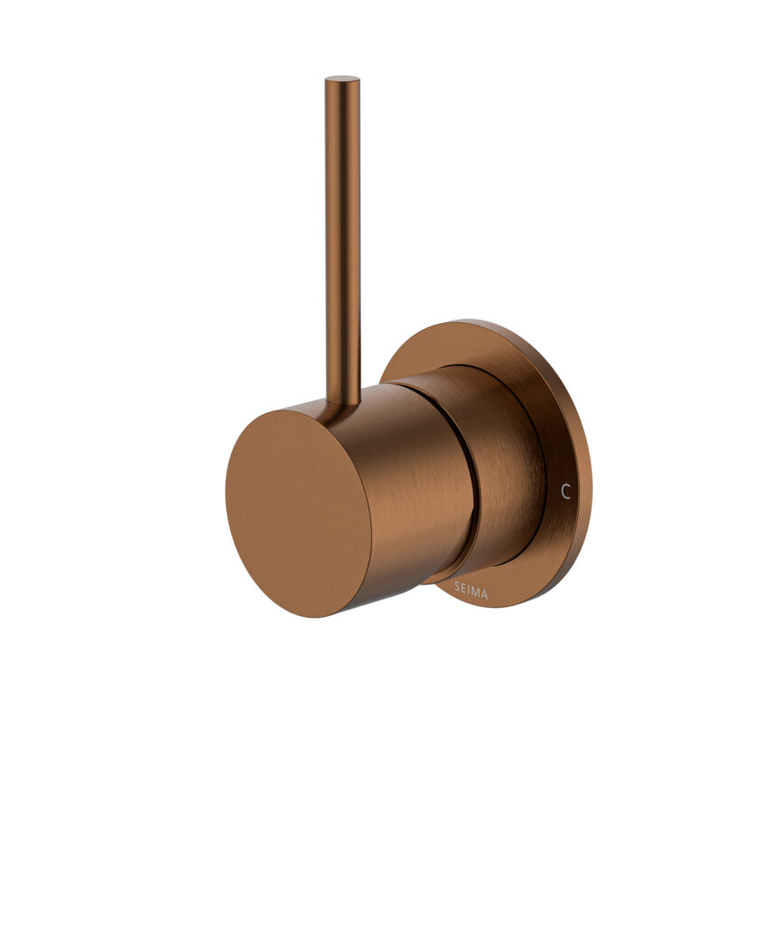 Anson Up Wall Mixer with 60mm Backplate - Lead Free - Brushed Bronze