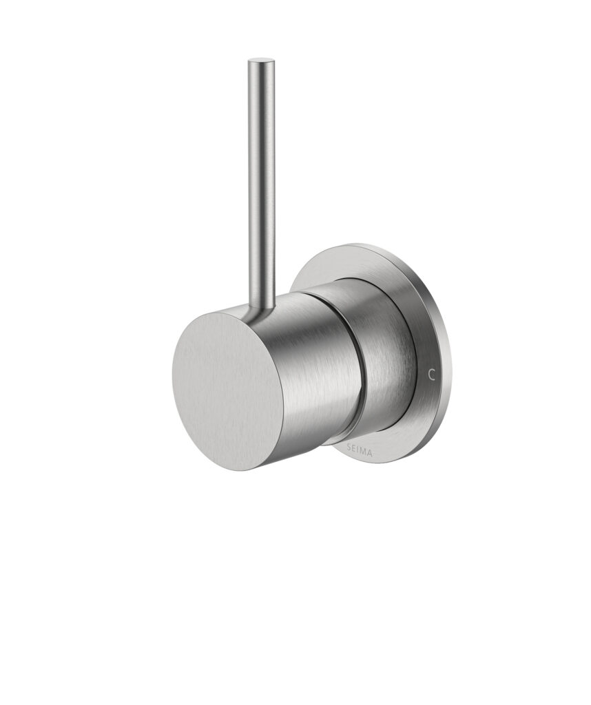Anson Up Wall Mixer with 60mm Backplate - Lead Free - Brushed SS