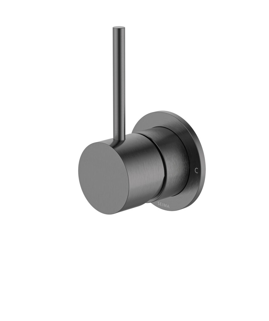 Anson Up Wall Mixer with 60mm Backplate - Lead Free - Gunmetal