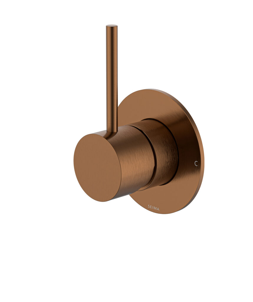 Anson Up Wall Mixer with 80mm Backplate - Lead Free - Brushed Bronze